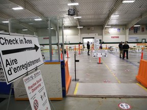 Public Health Sudbury and Districts is holding a COVID-19 immunization clinic at the Carmichael Arena on Monday. John Lappa/Sudbury Star/Postmedia Network