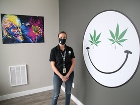 Jessica Stoodley is manager of Happy Life, located at 1021 The Kingsway. The new business sells wholesale cannabis products.