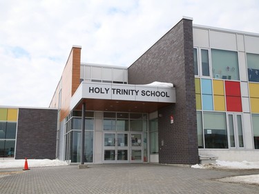Holy Trinity School in Sudbury, Ont., like all schools in the region, will close starting Monday. John Lappa/Sudbury Star/Postmedia Network