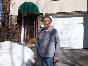 Lesley Bramah stands outside her condo unit in Sudbury, Ont. on Tuesday March 9, 2021. John Lappa/Sudbury Star/Postmedia Network