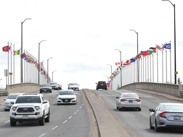 Bridge of Nations in Sudbury, Ont. Suicide-prevention infrastructure is being considered for the Paris Street bridge following a recent death and subsequent scare involving a second possible jumper. John Lappa/Sudbury Star/Postmedia Network