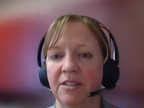 Dr. Lianne Catton, medical officer of health for the Porcupine Health Unit, is seen here Tuesday during an online conference with local media.

Screenshot