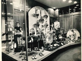 Shoes, glorious shoes! This selection was featured in the window at Bucovetsky's Department Store in Timmins in the 1940s, and features a variety of sports footwear ("Genuine Keds and Kedettes!").

Supplied/Timmins Museum