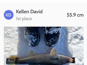 35 community anglers participated in the Ontario Ice Fishing challenge. Eric Mayer's 76.cm  pike won in the local contest while Kellen David's 55.9cm walleye took first place in that local division..TP.png