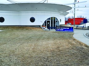 The metal Vulcan sign is to be placed on the lawn by the tourism centre.