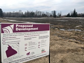 This land west of downtown Meaford is the site of a proposed high-density attainable housing development. Greg Cowan/The Sun Times