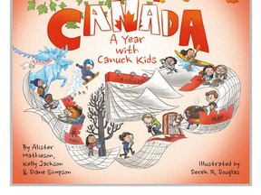 The front cover for the new book, 'Our Canada: A Year with Canuck Kids,' which features two girls from North Bay. Supplied Photo