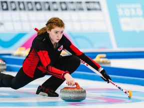 Lauren Rajala in action with Team Canada at the Lausanne 2020 Winter Youth Olympic Games.