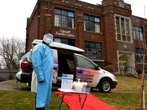 Volunteers with the Multicultural Association of Perth Huron have been offering area residents who are eligible for the COVID-19 vaccine free and safe rides to and from their vaccine appointments. Galen Simmons/The Beacon Herald/Postmedia Network