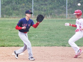 The Fort Bantam AA baseball team, the Red Sox, photographed in 2018. The Rookie League, a baseball summer camp, is bringing baseball and mentorship opportunities to the Fort this summer. Photo by Jeff Labine / The Record, file.