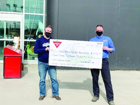 Canadian Tire recently donated just over $8,000 to LMHA. The funds will be used to purchase new jerseys. (Supplied by LMHA)