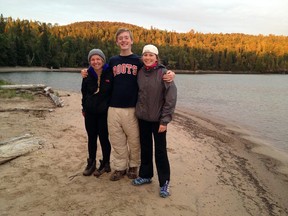 Hailey Hayes, along with Jackson Allen and Emily Williams, partake in a 30-kilometre hike along the Lake Superior coast from Gargantua to Orphan Lake in 2016, part of the Korah Collegiate and Vocational School students’ Duke of Edinburgh's Award participation.