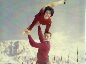 Gerty Desjardins and Moe Lafrance in Cortina d’Ampezzo, Italy, during their competitive careers.