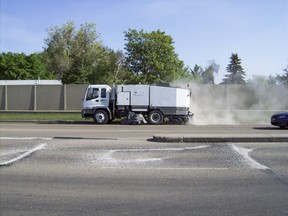 It will take four to five weeks to clean all roads in Sherwood Park. To see the neighbourhood cleaning order, visit strathcona.ca/sweeping. The order will be updated as each area is completed. Photo Supplied