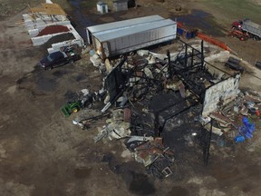 An arson investigation is underway into two supicious fires in two weeks at a property at the junction of Highway 21, Bruce County Road 3 and Carlisle St.in Port Elgin. A blaze April 7 at 1:38 a.m. destroyed an outbuilding and a March2? fire damaged a trailer on the property. Saugeen Shores Fire Department