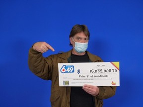 Peter Kinsman, a Woodstock business owner and father of three, recently won $15 million in a Lotto 6/49 jackpot. (OLG)