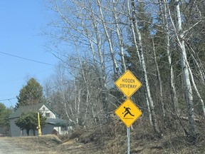 After contacting the Nairn and Hyman Township office recently requesting new signage warning of a hidden driveway and to slow down because of children playing, Nairn resident Nicole Lachance was pleased at how fast the township responded to the request putting up two new signs near her home.