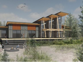 A concept design for a new education and training centre at the Experimental Lakes Area east of Kenora.