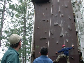 A student at Camp DARE engages in a wall climbing activity at the facility.
Wendigo Lake Expeditions Photo