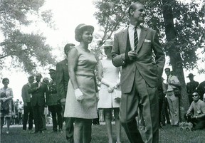 A photo of Prince Phillip and Queen Elizabeth visiting Portage la Prairie was shared on the City of Portage's Facebook page. (supplied photo)