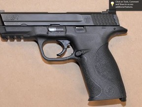 This firearm was used in a home invasion on Attlee Avenue in Sudbury on April 16, 2021, Greater Sudbury Police said.