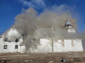 A fire destroyed the historic St. Francis Xavier Church in Attawapiskat, Wednesday.
Supplied photo