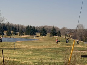 Golfers enjoy a day at Osprey Links in Callander, April 8. Nugget File Photo