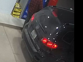 Woodstock police are looking for an individual and vehicle last seen in the city Saturday night. (Woodstock Police Service)