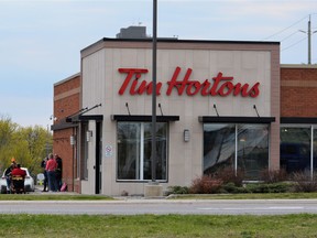 The Tim Hortons at Sidney and Bridge streets in the city's west end has reopened and is under new ownership, the corporation confirmed Tuesday.