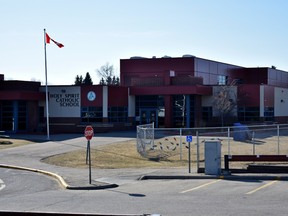 Holy Spirit Catholic School is fundraising for an outdoor classroom space, an addition to its latest playground project.
(Emily Jansen)