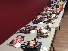 The group "Beauty Bags" sends out uniquely feminine bags to different organizations in the Peace Region three times a year. The group is gearing up to distribute bags in May. Bags are distributed every February, May, and October.