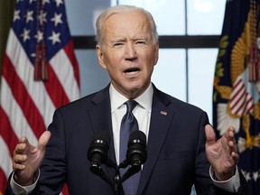 U.S. President Joe Biden speaks from the Treaty Room in the White House about the withdrawal of U.S. troops from Afghanistan on April 14, 2021 in Washington, DC. President Biden announced his plans to pull all remaining U.S. troops out of Afghanistan by September 11, 2021 in a final step towards ending America’s longest war. (Photo by Andrew Harnik-Pool/Getty Images)