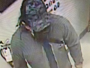 Brantford Police are hoping someone can help identify a suspect in an April 7 robbery on King George Road.