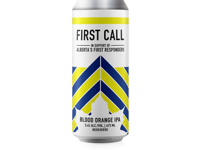 A portion of sales from First Call, a blood orange IPA, will go to support first responder charities and organizations around the province.