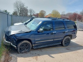 Haldimand OPP have released a photo of a vehicle involved in a hit-and-run crash in Hagersville on Friday.