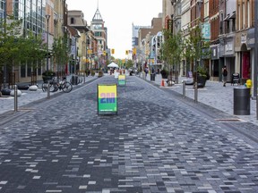 Dundas Place was closed to vehicular traffic. (Derek Ruttan/The London Free Press file photo)