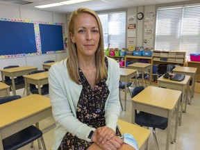 Jennifer Young, a Grade 5 teacher at Eagle Heights elementary school in London, said the move to online learning after this week's spring break comes at a time when teachers have to work harder to hold the attention of their pupils as the weather gets nicer. (Mike Hensen/The London Free Press)