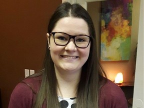 Nicole Dube has been nominated for the Edwin Parr Award for District 1 for the Alberta School Board AssociationÕs work in her first year as a teacher. PHOTO SUPPLIED