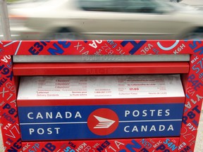 A Canada Post mailbox.