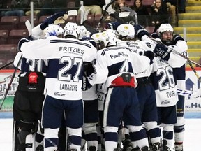 The Woodstock Navy Vets advanced to the second round of playoffs after beating Paris in Game 7 at Southwood Arena in February 2020.