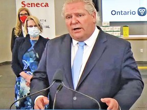 Premier Doug Ford said he is considering stricter measures to stop the spread of COVID-19 variants across Ontario and could announced them in Wednesday's briefing. YOUTUBE
