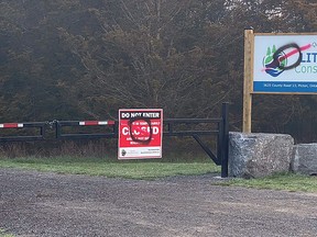 Sometime between April 9th and 13th vandals took to Little Bluff Conservation Area near Milford and spray painted the newly installed entrance sign and two signs attached to the closed entrance gate. SUBMITTED PHOTO