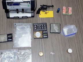 Quinte West OPP charged four people and seized various items Thursday in a drug investigation.