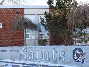 Hastings County's emergency isolation shelter space in the former Quinte Secondary School, above, may soon be replaced by a modular building next to the Grace Inn shelter.