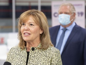 Health Minister Christine Elliott, pictured in March, announced Thursday the opening of more eligibility for COVID-19 vaccinations.