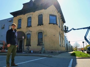 Ben Ames, partner and chief investment officer at Forge and Foster, stands in front of The Walker Press building a 3 Yeo St., Paris. The Hamilton-based company is transforming the historic building into a multi-use commercial building.