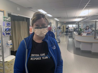 Monica Hewitson, a registered nurse on the critical care ward of Brantford General Hospital, is one of many health-care professionals who have spent the past year caring for COVID-19 patients. Vincent Ball