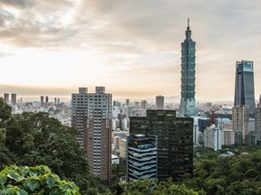 The skyline of Taiwan's capital is dominated by the 101-storey Taipei 101. The bamboo-shaped tower was once the world's tallest building.