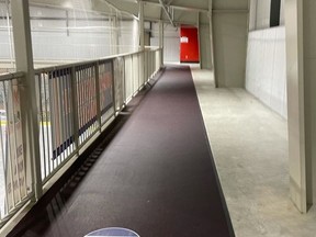 Walking track above the ice surface at Ingredion Centre in Cardinal.
Submitted photo/The Recorder and Times