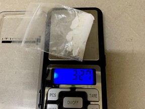 Gananoque police on April 13 seized cocaine after stopping a suspect on a curfew violation. (SUBMITTED PHOTO)